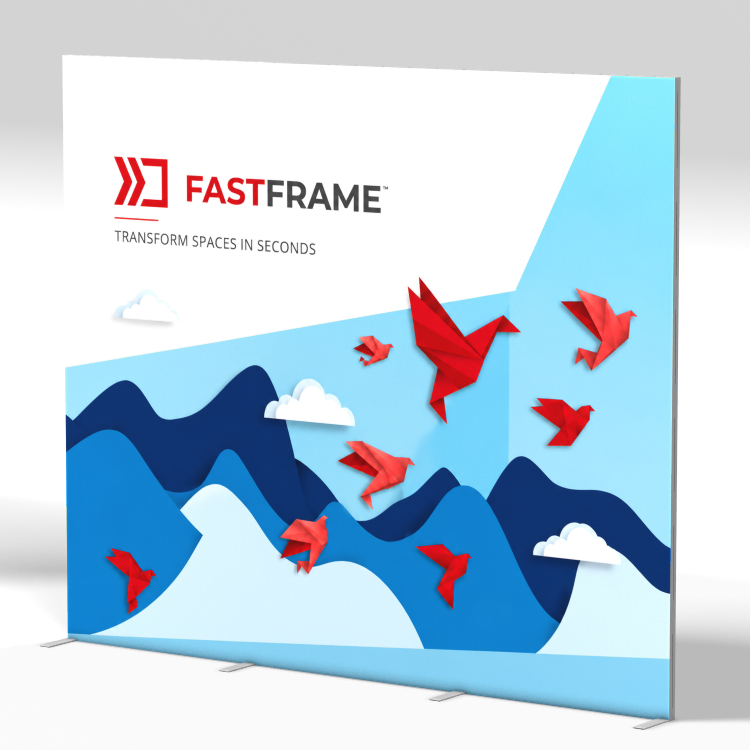 FastFrame 3m x 2m modular exhibition stand with back wall only