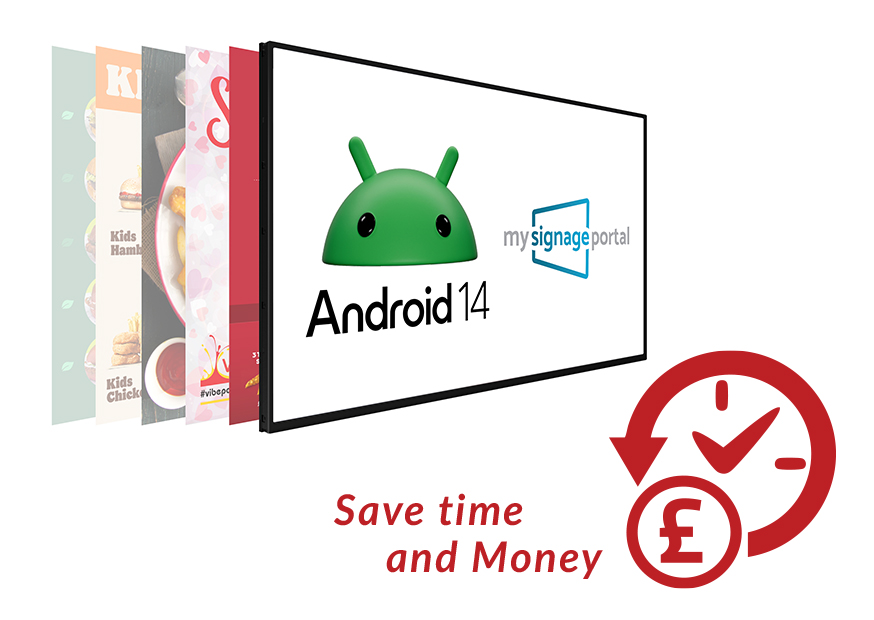 Complete Vibrant Professional Advertising Display package with Android media player and CMS