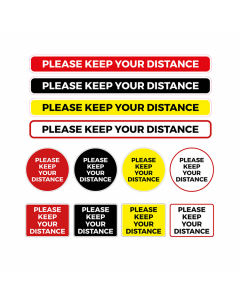 Social Distancing Coronavirus Floor Graphics and Stickers - Please keep your distance