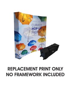 Replacement Print for Curved Fabric Pop Up Display Stand