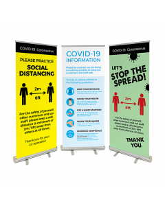 Floor Standing Banner - Covid-19 Coronavirus Information