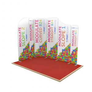 3m x 2m Sloped L Shape Modulate Display Stand