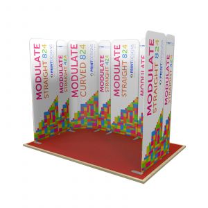 3m x 2m Curved U Shaped Modulate Display Stand