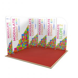 3m x 3m Deluxe L Shaped Modulate Display Stand