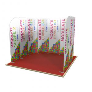 3m x 3m Curved U Shaped Modulate Display Stand