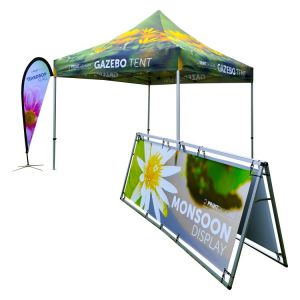 Gazebo Canopy, Monsoon and Teardrop Flag- BUNDLE