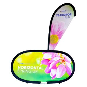 Teardrop Flag and Horizontal Spring Up - BUNDLE