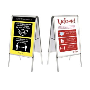 Face Covering Coronavirus Information A Board