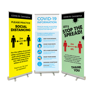 Floor Standing Banner - Covid-19 Coronavirus Information