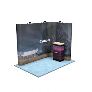 2M x 3M L Shaped Linked Exhibition Stand