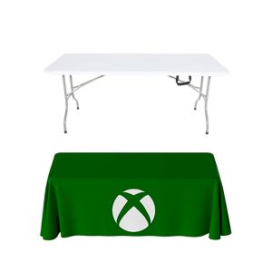 Custom Printed Tablecloth and Folded Table Bundle