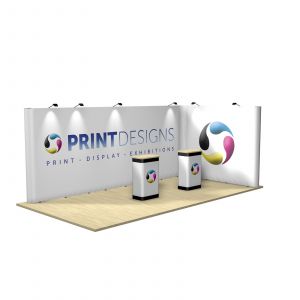 3M x 6M L Shaped Pop Up Exhibition Stand