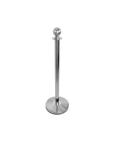 Rope Barrier Post & Base With Ball Top