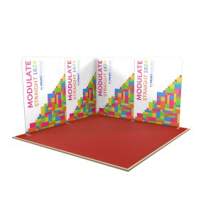 4m x 4m Straight L Shaped Modulate Display Stand