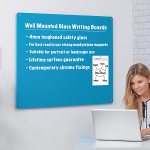 Wall Mounted Magnetic Glass Writing Board