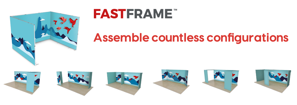 Examples of different modular FastFrame display arrangements