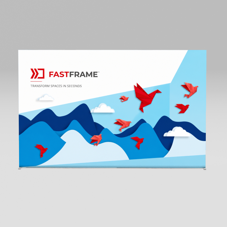 FastFrame 4m x 2m exhibition stand with straight back wall