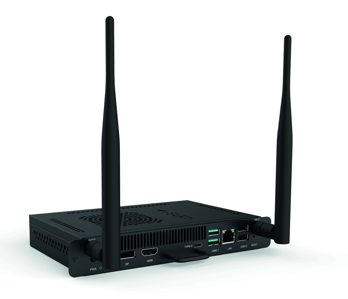 Optional Windows OPS slot-in PC for a commercial interactive touch screen