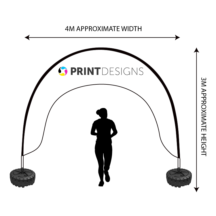 Zoom Event Arch dimensions diagram