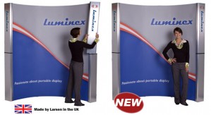 New Luminex Pop Up Stands Feature Backlit End Panels