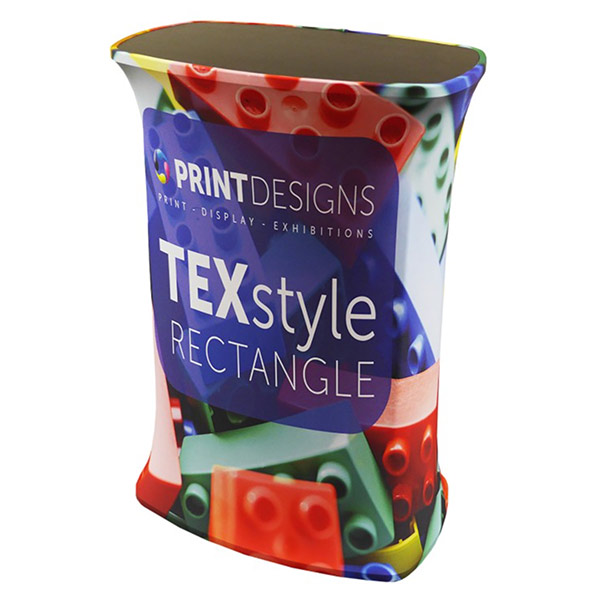 Image of a fabric Pop Up counter used in a blog post about exhibition accessories from Printdesigns 