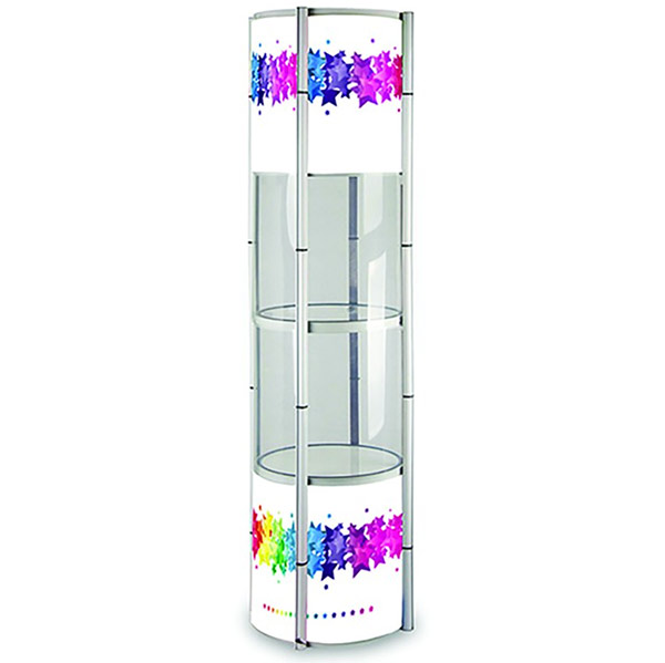 Image of the Spiral Exhibition Display System as an exhibition accessory from Printdesigns