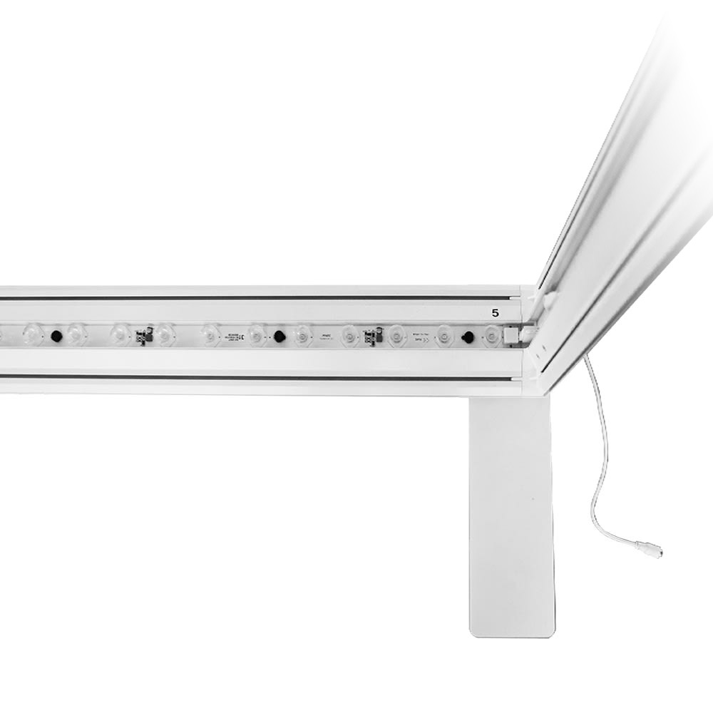 Picture showing the integrated LED lights in the 4m x 3m Backlit Exhibition Stand &ndash; Shell Scheme Display &ndash; Illumigo Lightbox