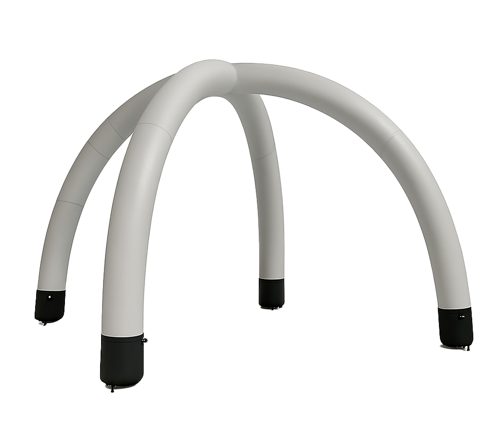 A picture of the inflatable tubing of inflatable printed gazebo. Without the printed graphic attached