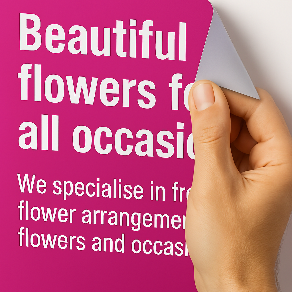 A picture of the flexible graphic material that can be used for Promotional Counters