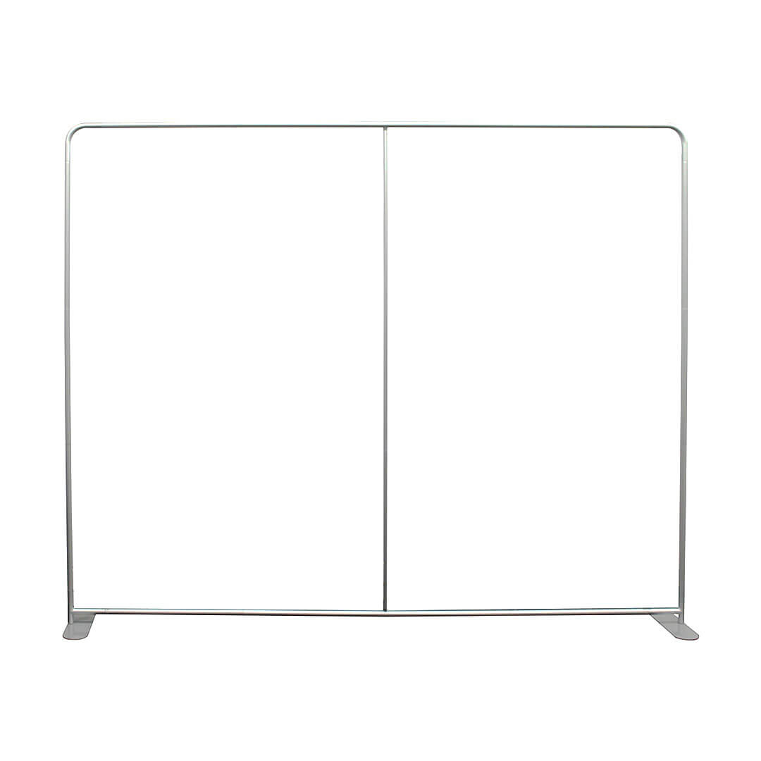 A picture of the frame for the Formulate Straight Display Stand showing the tubulat metal construction