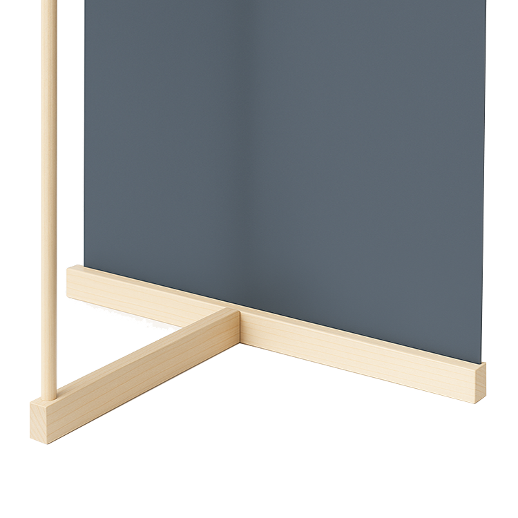 Close up image of the support foot on the rear of the wooden eco-friendly banner stand