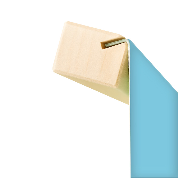 wooden eco-friendly banner stand showing magnetic top rail