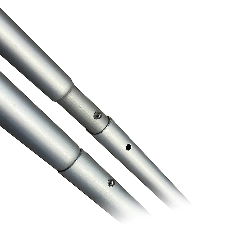 An image showing the vertical pole sections employed in the extra large feather flag