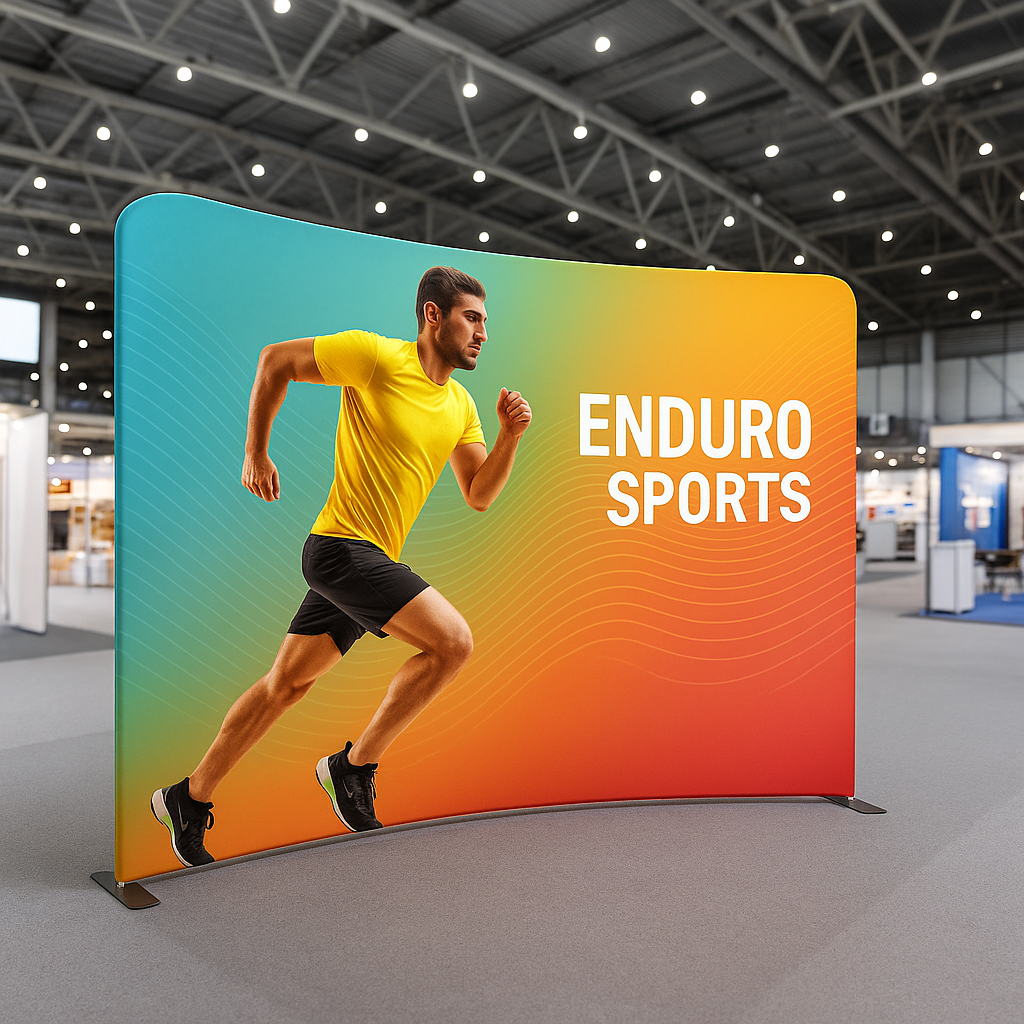 Formulate Curved Display Stand 3m width at trade show