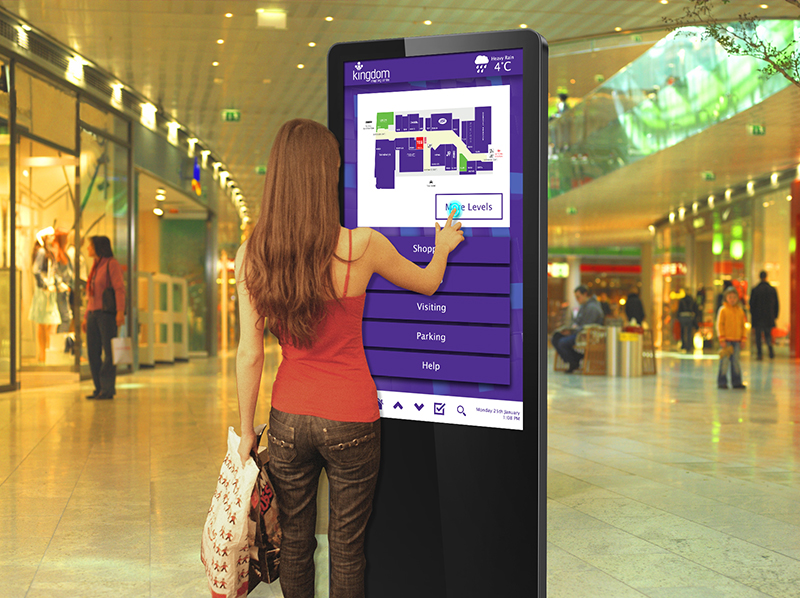 Infrared Freestanding Multi Touch Screen Poster with Dual OS