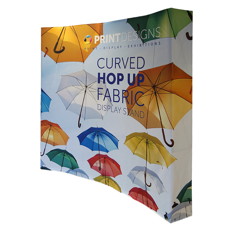 Curved fabric hop up stand