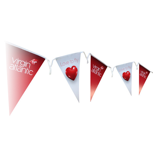 printed bunting pennant spacing