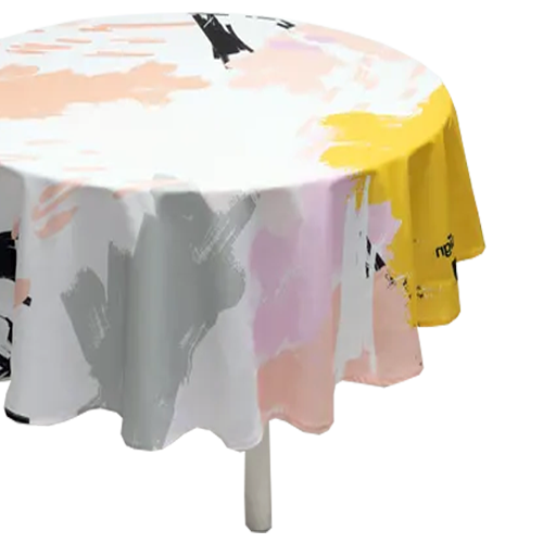 round printed tablecloth personalised