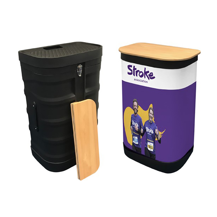 Magnetic Pop Up Stand Transport Case With Wrap and Table Top